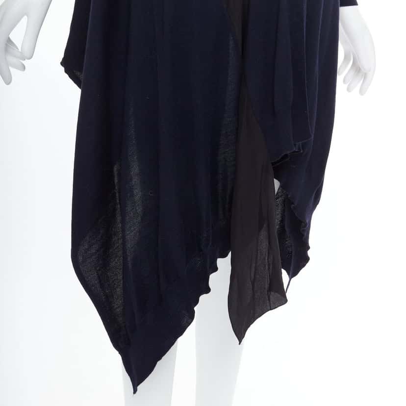 Stella McCartney High Low Cardigan Navy Wool Very good condition - Back View