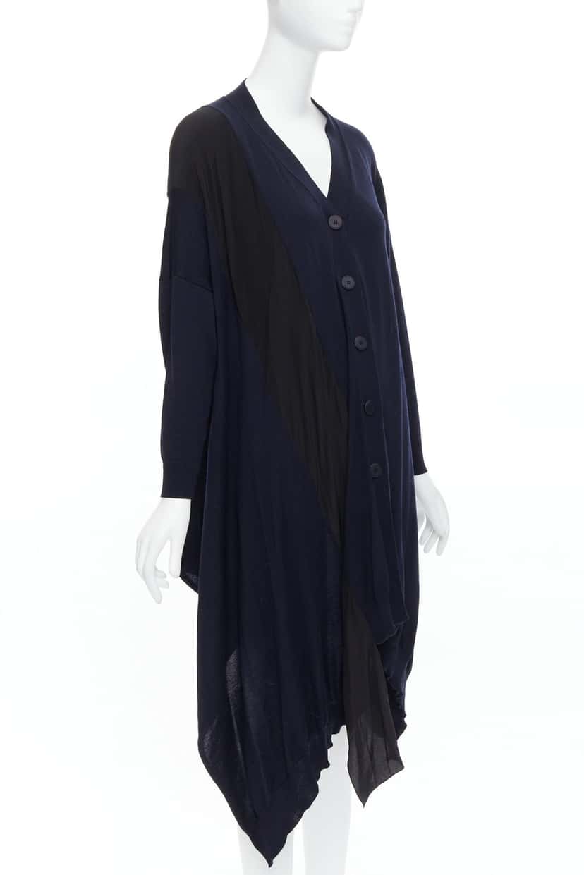 Stella McCartney High Low Cardigan Navy Wool Very good condition - Inside View