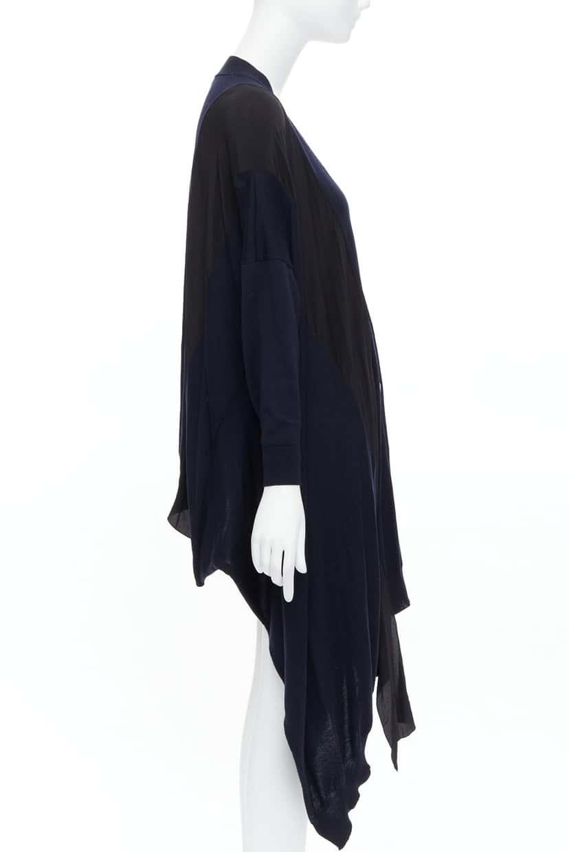 Stella McCartney High Low Cardigan Navy Wool Very good condition - Model View