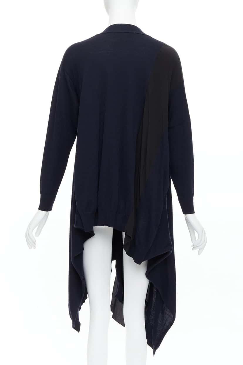 Stella McCartney High Low Cardigan Navy Wool Very good condition - Box View