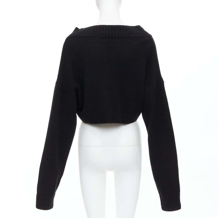 Guizio Safety Pin Cardigan Black Wool Never worn - Box View