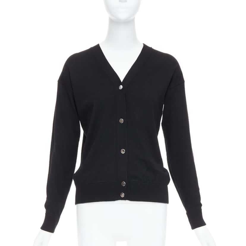 Alexander Wang Sheer Back Cardigan Black Wool Very good condition - Front View