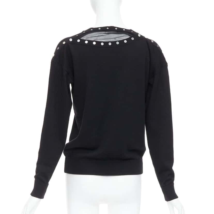 Alexander Wang Sheer Back Cardigan Black Wool Very good condition - Box View