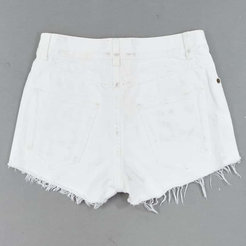 Saint Laurent Frayed Denim Shorts White Cotton Fair condition - Inside View