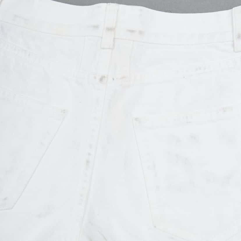 Saint Laurent Frayed Denim Shorts White Cotton Fair condition - Box View