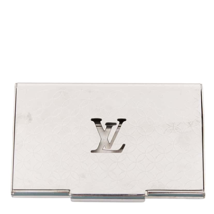 Louis Vuitton Porte Carte Champs Elysees Silver Fair condition - Front View