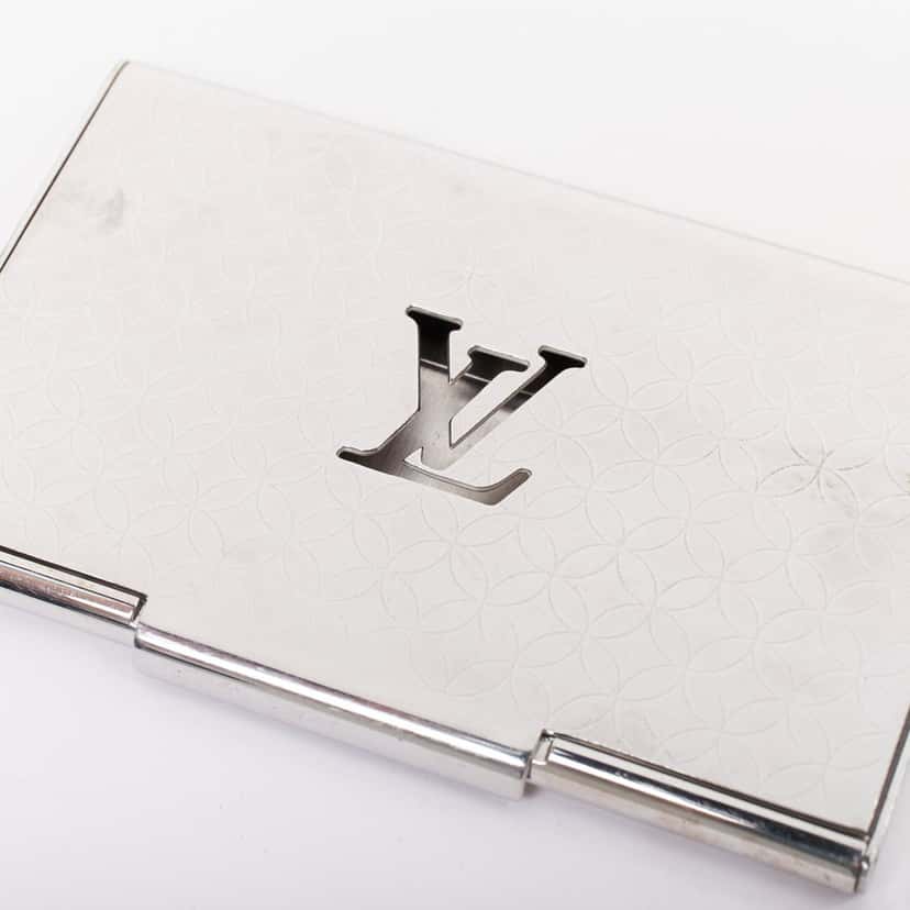 Louis Vuitton Porte Carte Champs Elysees Silver Fair condition - Back View