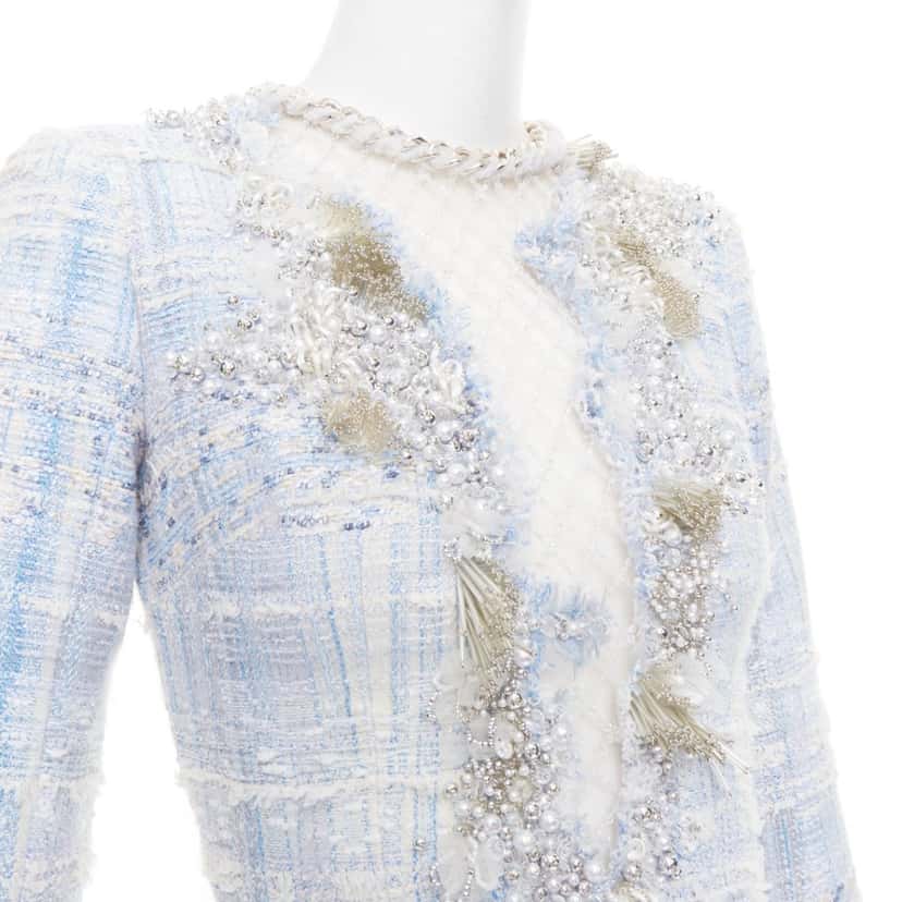 Balmain Dress Blue Cotton Very good condition - Back View