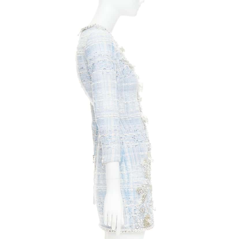 Balmain Dress Blue Cotton Very good condition - Model View