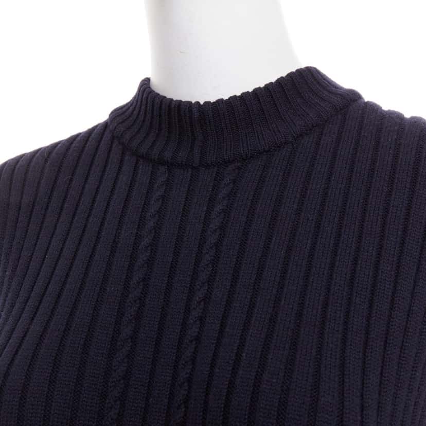 Celine Dress Navy Wool Very good condition - Back View