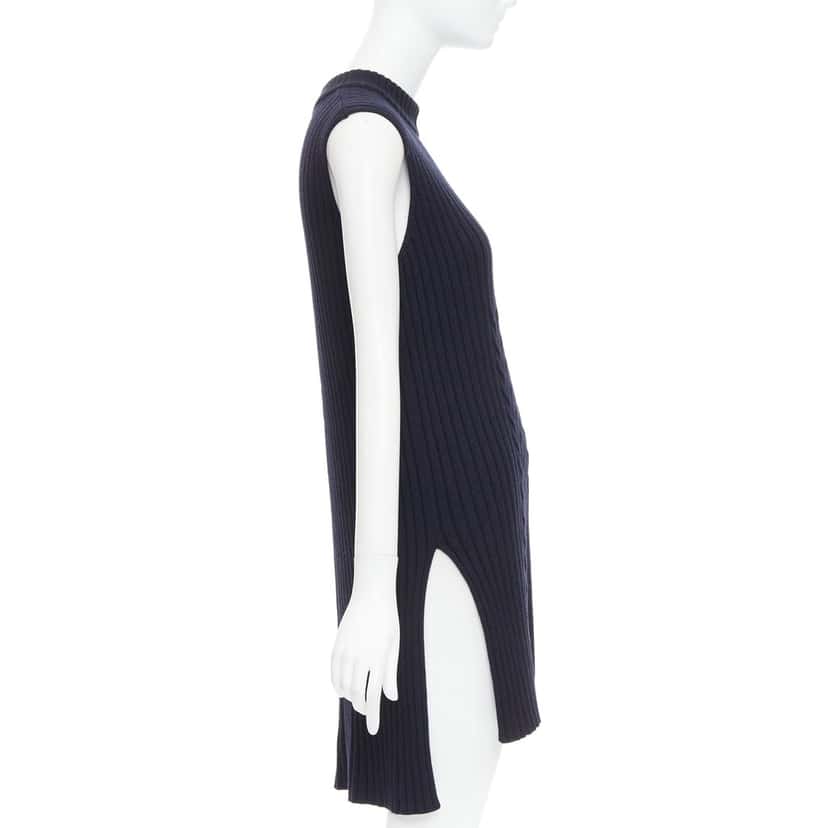 Celine Dress Navy Wool Very good condition - Model View