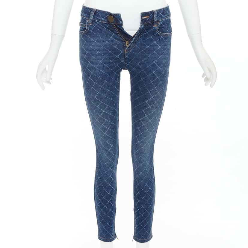 Chanel Jeans Blue Cotton Very good condition - Front View