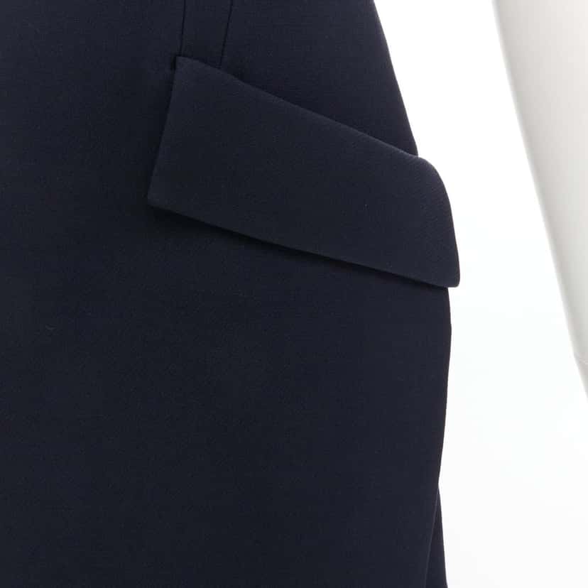 Dior Dress Navy Wool Very good condition - Back View