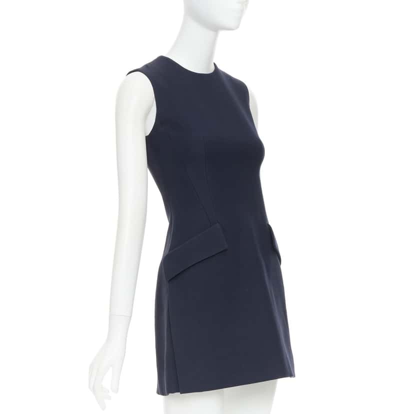Dior Dress Navy Wool Very good condition - Inside View