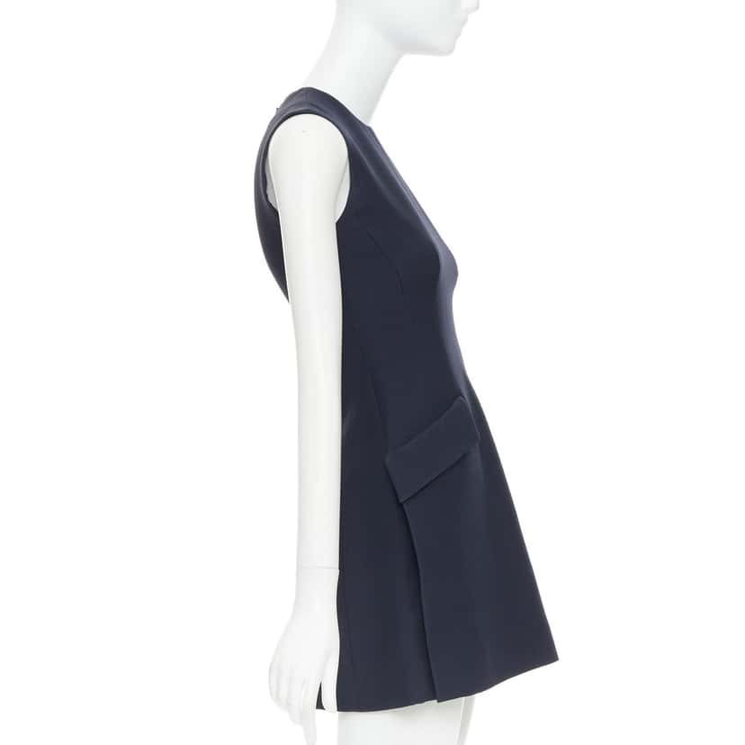 Dior Dress Navy Wool Very good condition - Model View