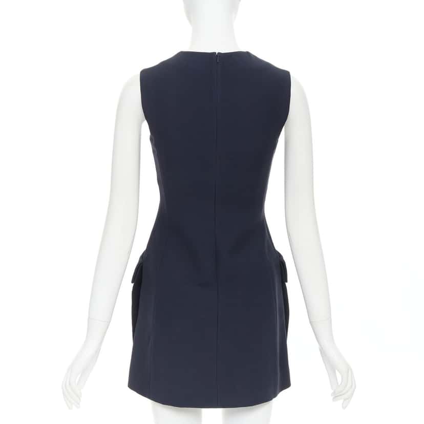Dior Dress Navy Wool Very good condition - Box View