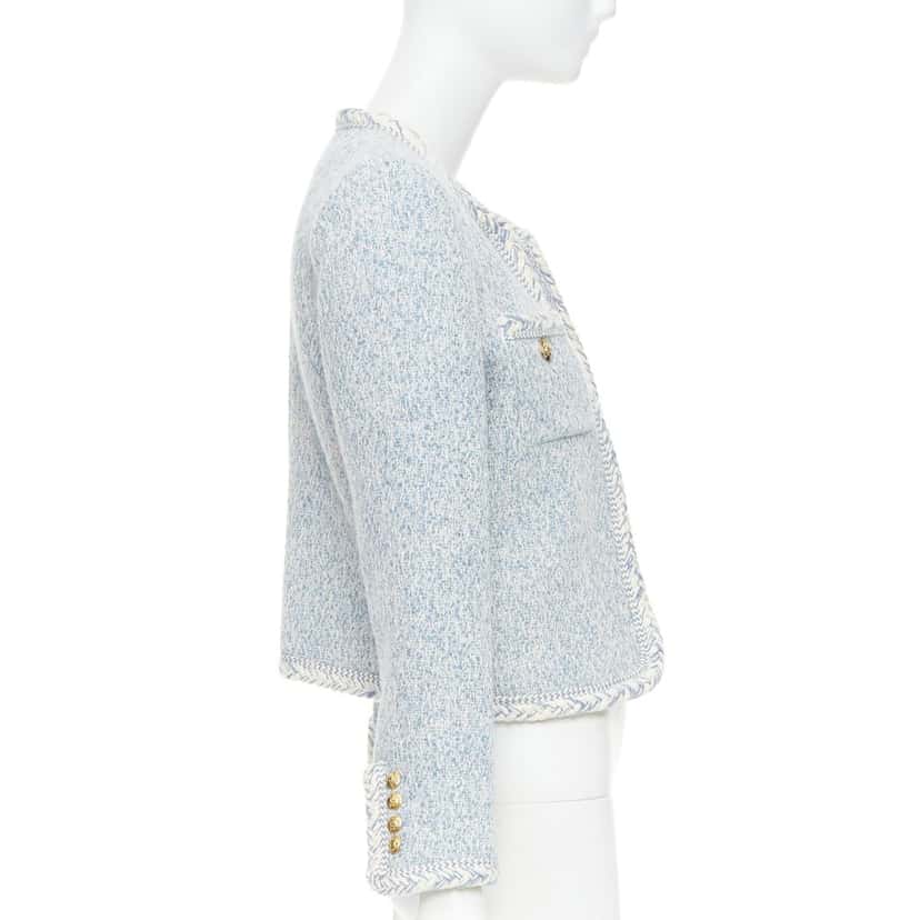 Celine Product Blue Tweed Never worn, with tag - Model View