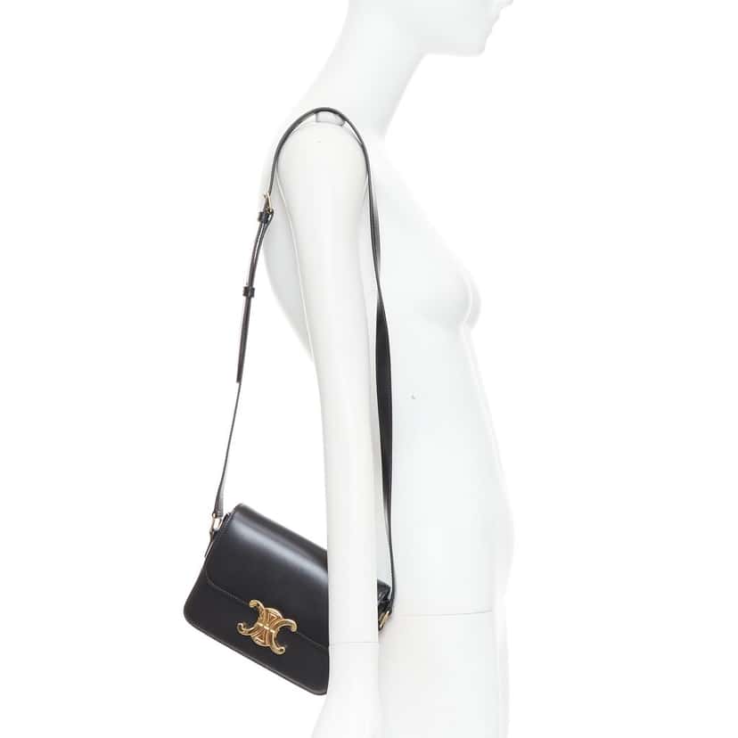 Celine Teen Triomphe Black Leather Good condition - Back View
