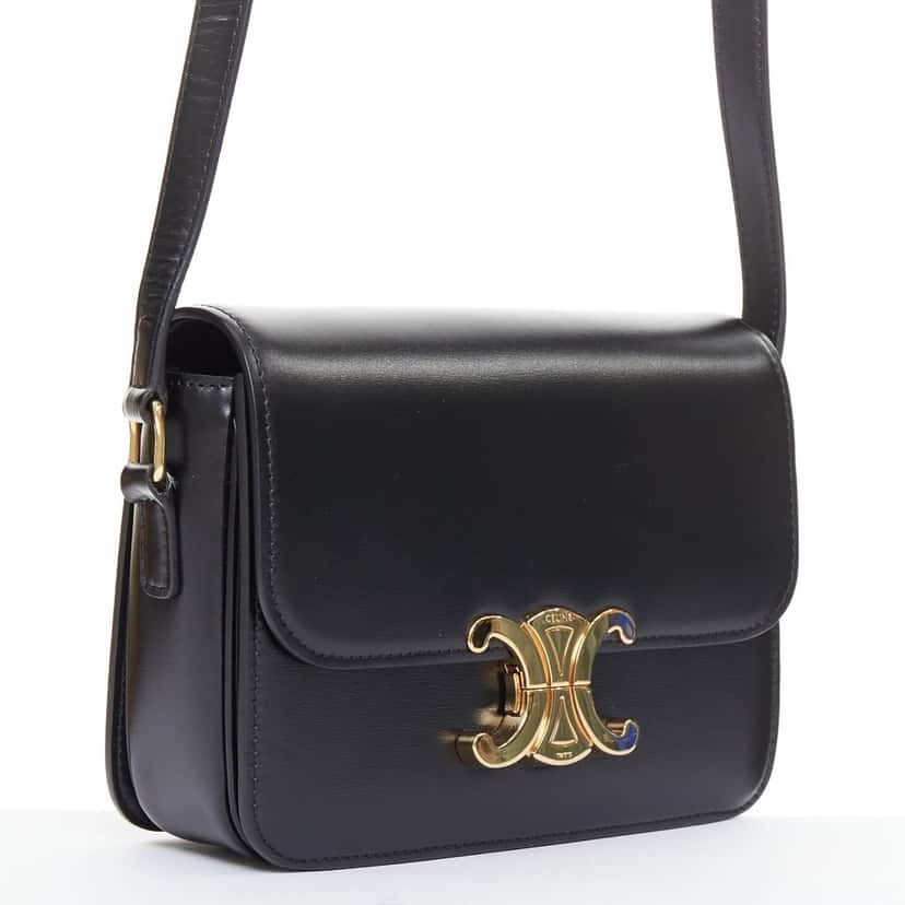 Celine Teen Triomphe Black Leather Good condition - Inside View