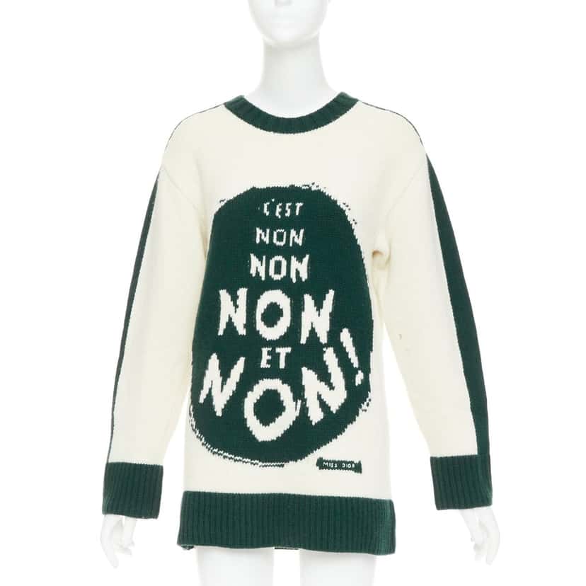 Dior Miss Dior Non Non Green Wool Fair condition - Front View
