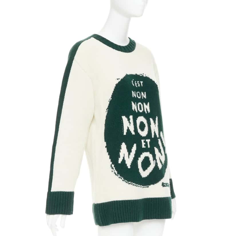 Dior Miss Dior Non Non Green Wool Fair condition - Inside View