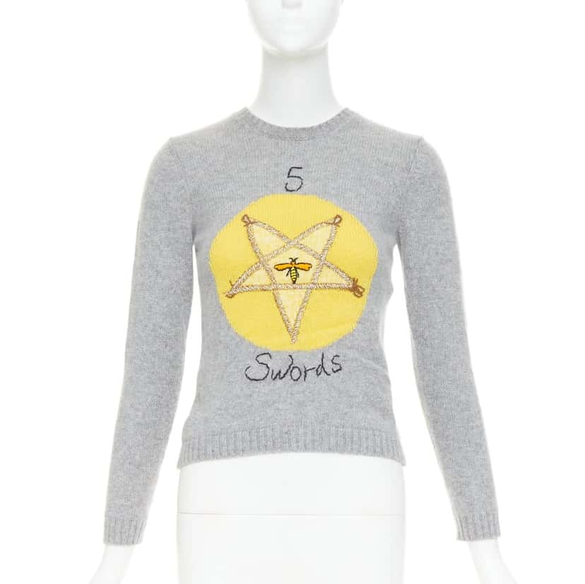 Dior 5 of Swords Grey Cashmere Very good condition - Front View