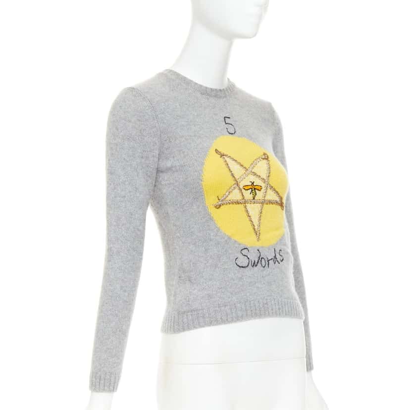 Dior 5 of Swords Grey Cashmere Very good condition - Inside View