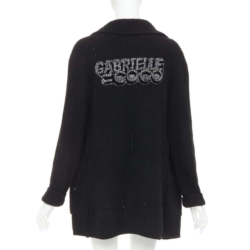 Chanel Gabrielle Coco cardigan Black Cashmere Fair condition - Front View