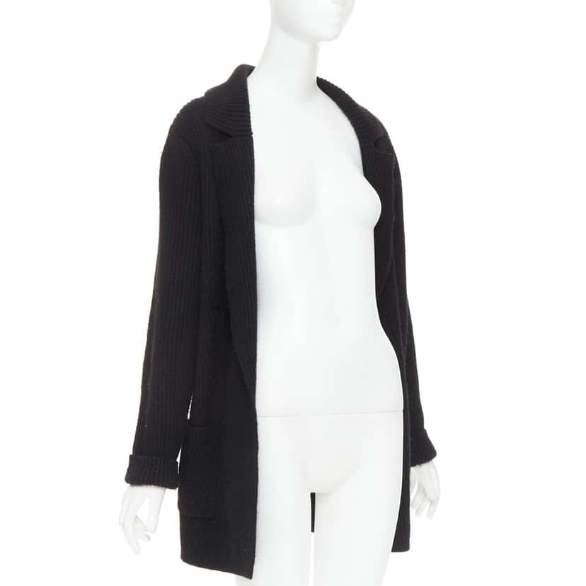 Chanel Gabrielle Coco cardigan Black Cashmere Fair condition - Inside View