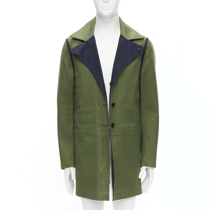 VALENTINO GARAVANI Green Cotton Coat Green Cotton Very good condition - Front View