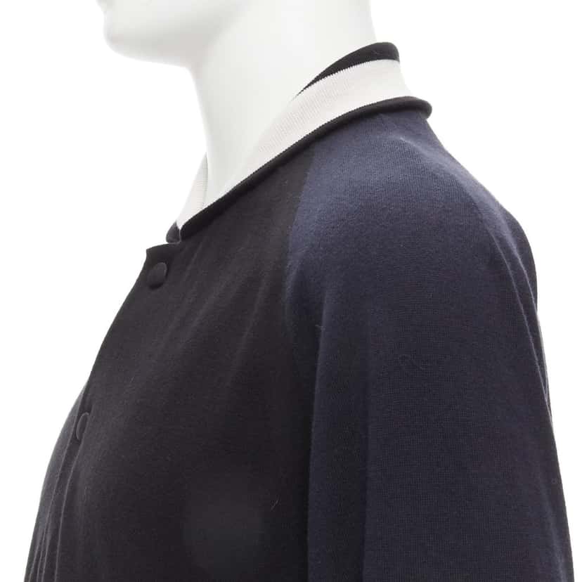 Sacai Navy Bomber Jacket Navy Cotton Never worn - Back View