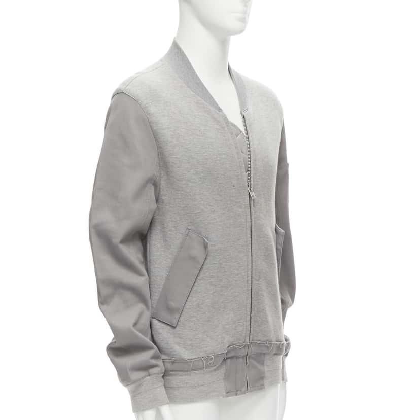 Sacai Grey Casual Bomber Grey Cotton Fair condition - Front View