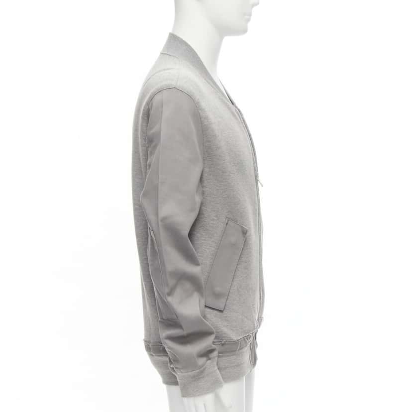 Sacai Grey Casual Bomber Grey Cotton Fair condition - Model View