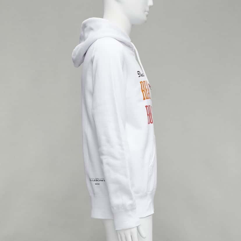 Sacai Slogan White Hoodie White Cotton Never worn - Model View