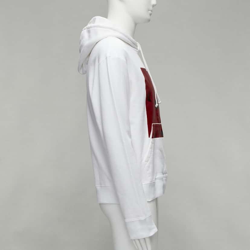 Calvin Klein Cowboy Print Hoodie Red Cotton Fair condition - Model View