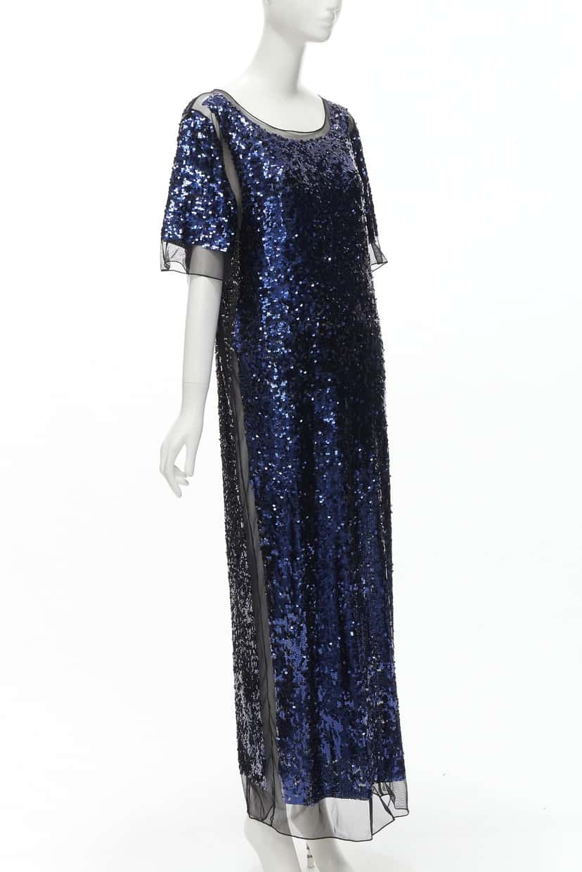 BY MALENE BIRGER Sequins Sheer Gown Blue Polyester Very good condition - Inside View