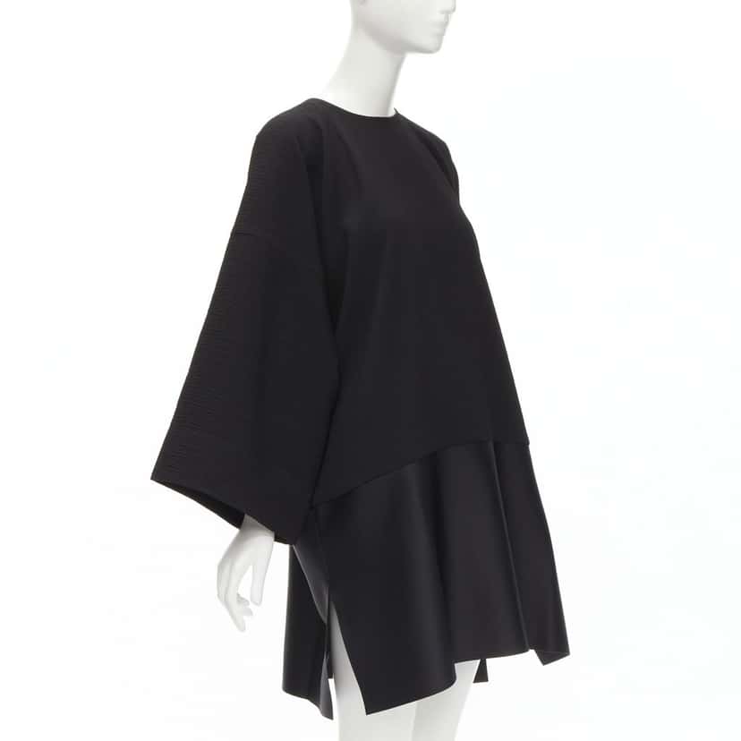 Solace London Pleat Satin Dress Black Polyester Never worn - Inside View