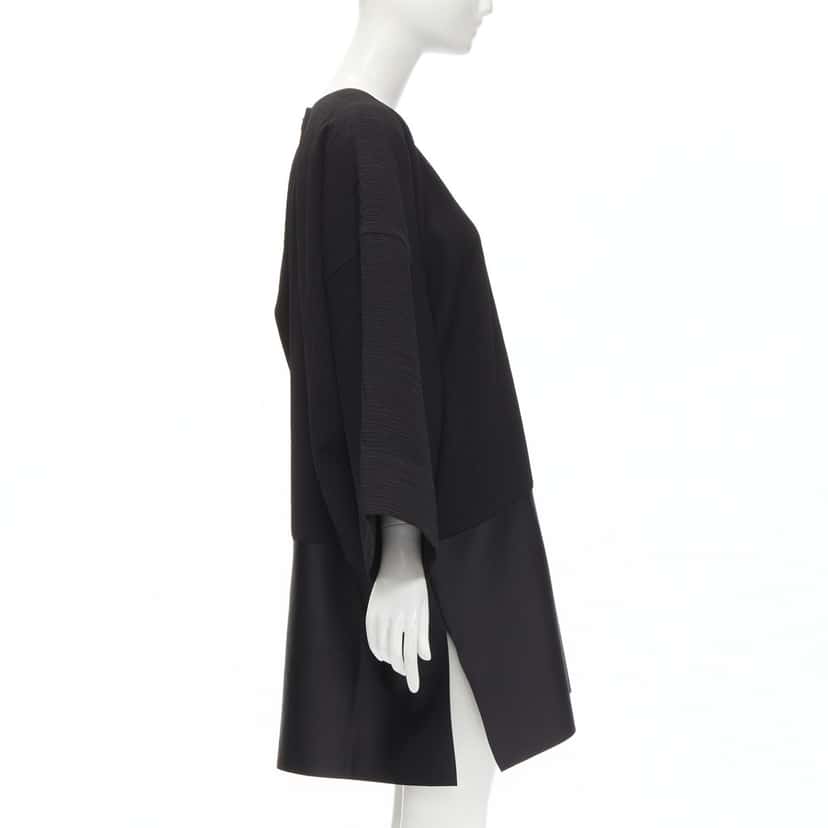 Solace London Pleat Satin Dress Black Polyester Never worn - Model View