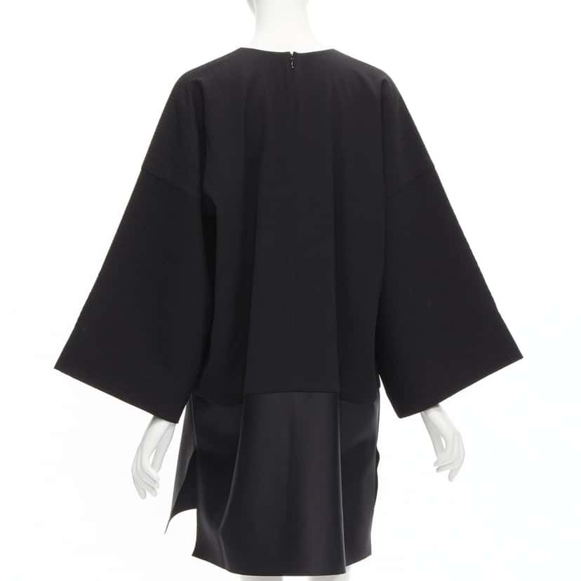 Solace London Pleat Satin Dress Black Polyester Never worn - Box View