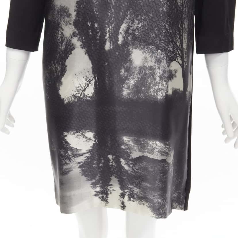 Stella McCartney Tree Photo Dress Black Silk Good condition - Back View