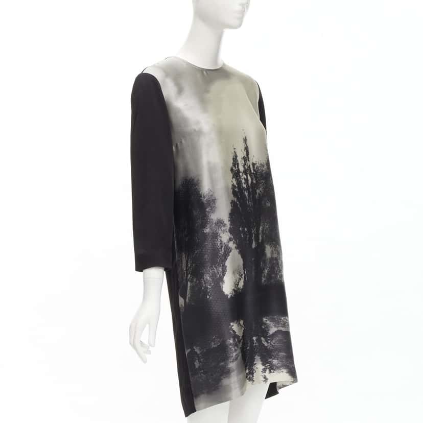 Stella McCartney Tree Photo Dress Black Silk Good condition - Inside View