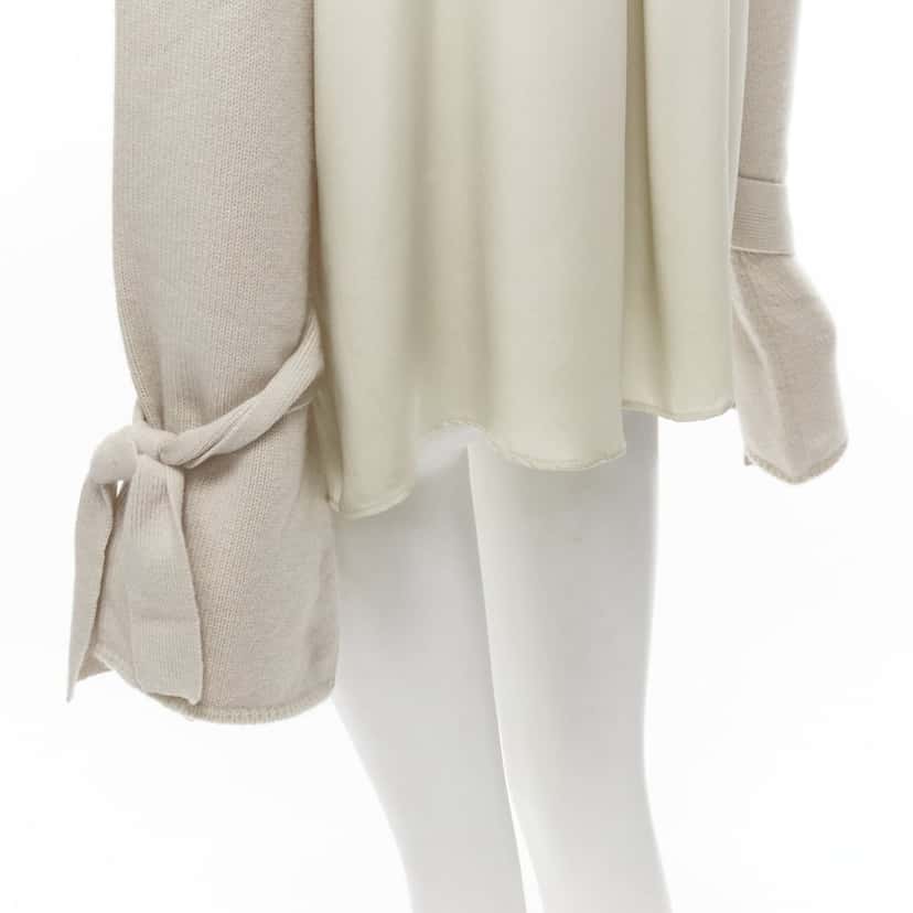 Tibi Bow Tie Sweater Beige Cashmere Very good condition - Back View