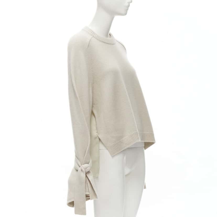 Tibi Bow Tie Sweater Beige Cashmere Very good condition - Inside View