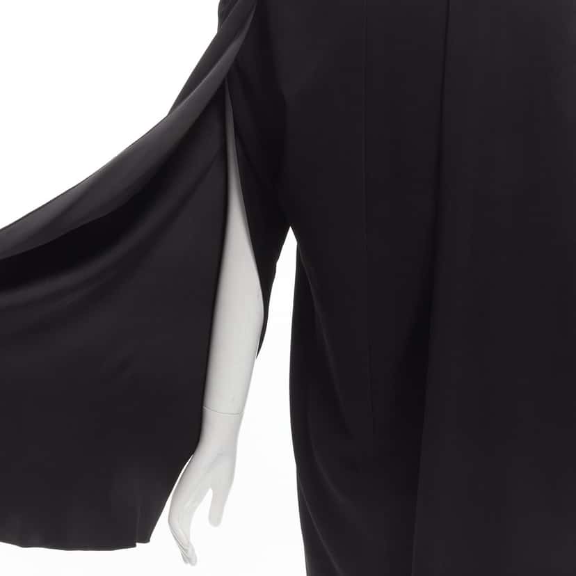 Dion Lee Cape Satin Dress Black Viscose Never worn - Back View
