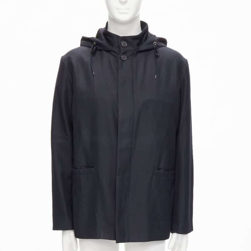 Marni Black Hooded Wool Parka Black Wool Good condition - Inside View