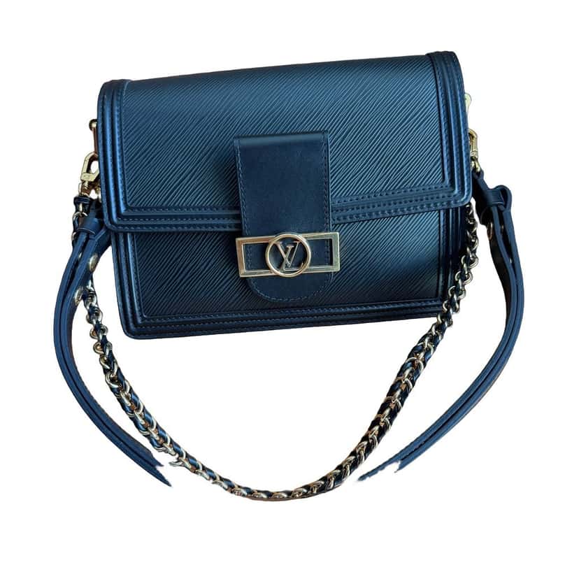 Louis Vuitton Dauphine MM Black Leather Very good condition - Front View