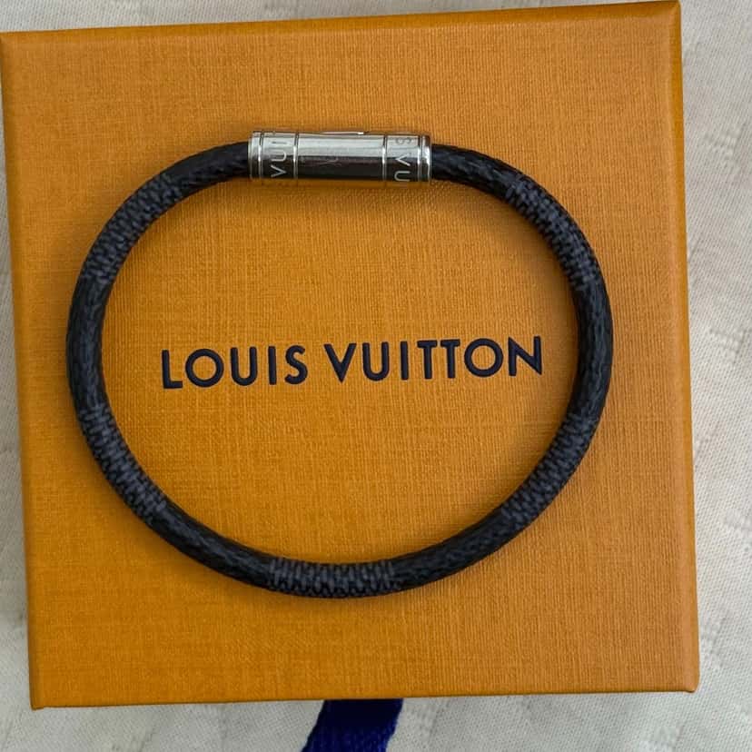 Louis Vuitton Keep It Bracelet Black Canvas Never worn, with tag - Inside View