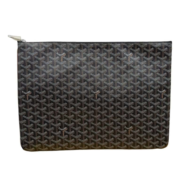 Goyard Goyard large pouch black Black Never worn - Front View