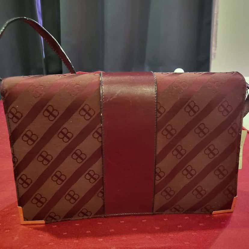 Balenciaga Vintage Bag Burgundy Canvas Gold Fair condition - Inside View