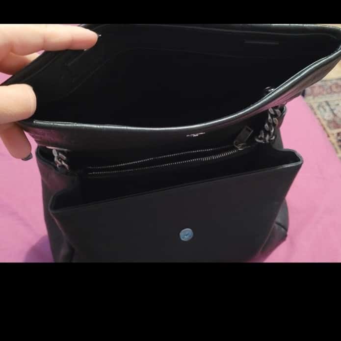 Saint Laurent West Hollywood Bag Black Leather Silver Very good condition - Inside View